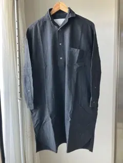 ブランバスク BLANC basque ブラック ミリタリーシャツワンピース