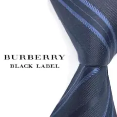 ◆美品◆BURBERRY BLACK LABEL ネクタイ 青色 ストライプ柄のサムネイル