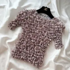 ヴィンテージ　花柄　ポップコーントップス