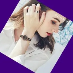 729大人気商品☆美品☆お洒落アイテムレディース腕時計クォーツゴールド×ブラック