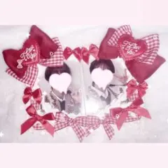 B8 トレカケースデコ 硬質ケースデコ ホイップデコ 赤 ペア ♥
