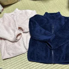 フリースジャケット 2点セット ピンク ネイビー