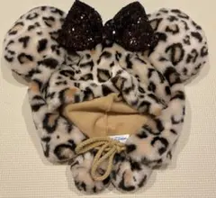 即日発送　ラスト一点　ヒョウ柄　ファンキャップ　ミニー　ディズニー　レオパード柄
