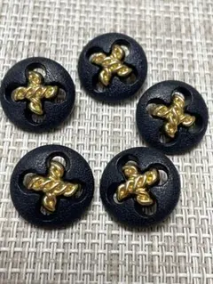 ネイビーカラー　レトロ　ボタン