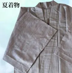 美品 正絹 夏着物 和装 着物 訪問着 ブラウン系 古着　お茶 お花 お稽古