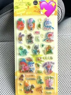 ズートピア２　立体シール　海外製品