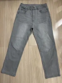 【kobelettuce/神戸レタス】低身長 デニムテーパードパンツ グレー L