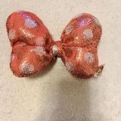 ミニーマウス スパンコール　リボン　ヘアゴム　スパンコール　スクバ