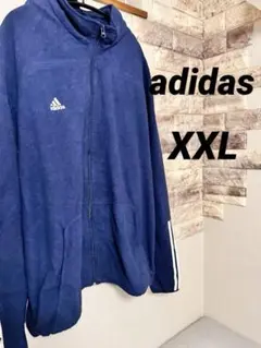 adidas アディダス フリースジャケット アウター ジャージ ネイビー