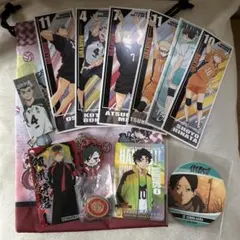 ハイキュー　まとめ売り　応援団 ラバーマスコット 校章バッジ 巾着