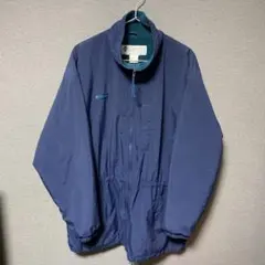 Columbia ナイロンフリースジャケット ネイビー ダブルジッパー