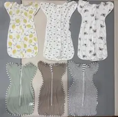 スワドルセット S・Mサイズ（無印・レモン・星・クマ柄）