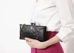 ANNA SUI　プレイングキャット　お財布ショルダー　ブラックのサムネイル