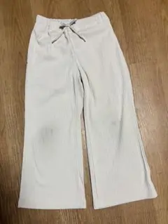 リブプルオンワイドフレアパンツ