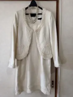 美品 FRAGILE フラジール ツイード フォーマル セットアップ ノーカラー