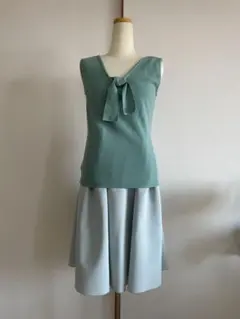 Yves Saint Laurentアーカイブ シルクリボン カットソーブラウス 