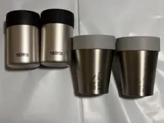 保温タンブラー（ワークマン）　保温缶ホルダー（サーモス）