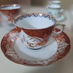 ♢有田焼 其泉作 錦赤絵金彩唐草碗皿揃カップソーサー コレクション