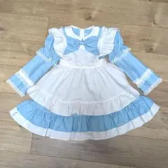 【キャサリンコテージ】アリス風ワンピース・カチューシャ付【110】クリーニング済