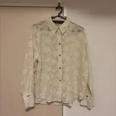 ZARA レース　長袖　シャツ　ブラウス