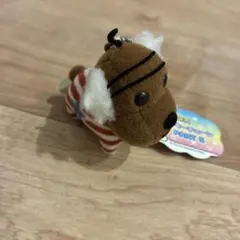 アフロ犬ぬいぐるみストラップ 平成レトロ 当時物 マスコットキー