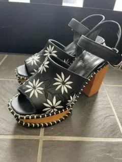 美品　moussy ウッドソールサボサンダル　WOODENSOLESABOT