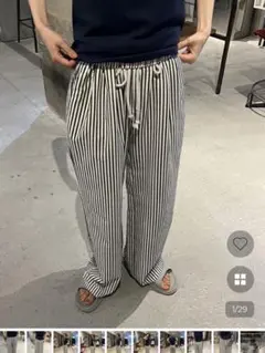 NUGU コットンストライプパンツ