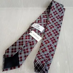 日本製 新品未使用 CALVIN KLEIN CK ネクタイ チェック柄