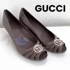 ビタミンカラー✨️GUCCI グッチ GG柄 ラバー フラット シューズ