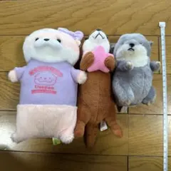 カワウソ　ぬいぐるみ　3体セットのサムネイル