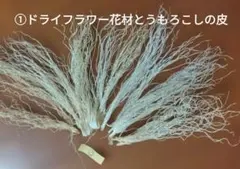 ①とうもろこしの皮　ドライフラワー花材　アレンジ　リース　スワッグ　ドライ