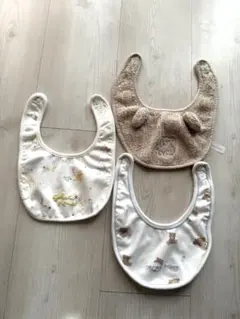 gelato pique スタイ　3枚セット　よだれかけ　クマ