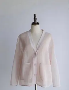 pois double mesh Cardigan - メルカリ
