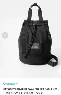 【新品未使用】GREGORY バケット ショルダー　バッグ ブラック