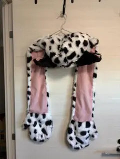 101匹わんちゃん　マフラー　フリース帽子 耳付き 手袋付き