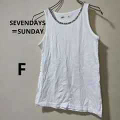a010 SEVENDAYS＝SUNDAY ノースリーブ　ホワイトのサムネイル