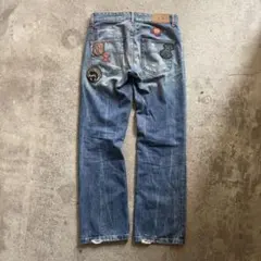 00s Armani Exchange ワッペン デニムパンツ ワイドのサムネイル