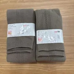 UNIQLO ヒートテック ニットレギンス 150 130 ２つセット ブラウン