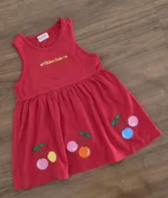 チエコサク レトロ ワンピース ジャンパースカート ミキハウス さくらんぼ