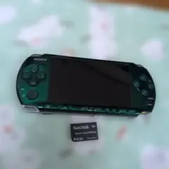 【PlayStationポータブル】3000 グリーン本体のみ ジャンク品