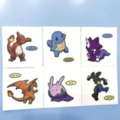 ポケモン Pokémon デコキャラシール ごちゃ混ぜ 【6枚セット】