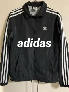 adidasジャンパーブルゾン◆スリーストライプスコーチジャケット◆ブラックXS