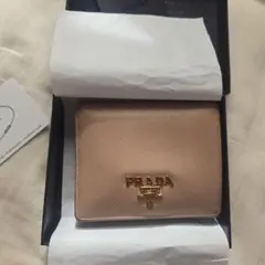 PRADA サフィアーノレザー カードケース 名刺入れベージュ 1M1362
