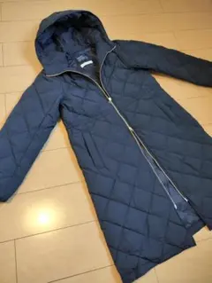 新品★アンフィーロ×タイオン★Мネイビーキルティングダウンコート