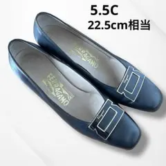 フェラガモ Salvatore Ferragamo パンプス カーフ レザー 黒