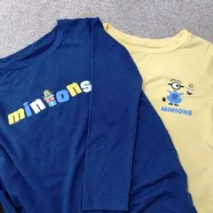 美品　ミニオンズ　ヒートテック　2枚セット　120 ユニクロ　イエローとネイビー
