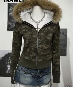 ファー付きパーカー パーカー