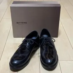 BUTTERO レースアップ 靴紐付きローファー 黒/茶 ヒョウ柄のサムネイル