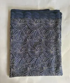 ネイビーとゴールドの刺繍レース 幅90㎝長さ385㎝