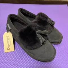 BEARPAW ムートン シューズ タッセル付き 焦茶色 ベアパウ